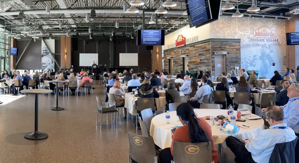 Tower Clock Eye Center surgeons provide continuing medical education at Shopko Optical's conference at Lambeau Field