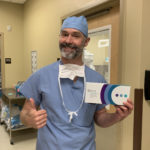 Dr. Kurt Schwiesow, MD, of Tower Clock Eye Center with the iStent infinite implant.