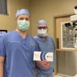 Tower Clock Eye Center surgeon Dr. Tyson Schwiesow, MD, implants his first Glaukos iStent Infinite device.