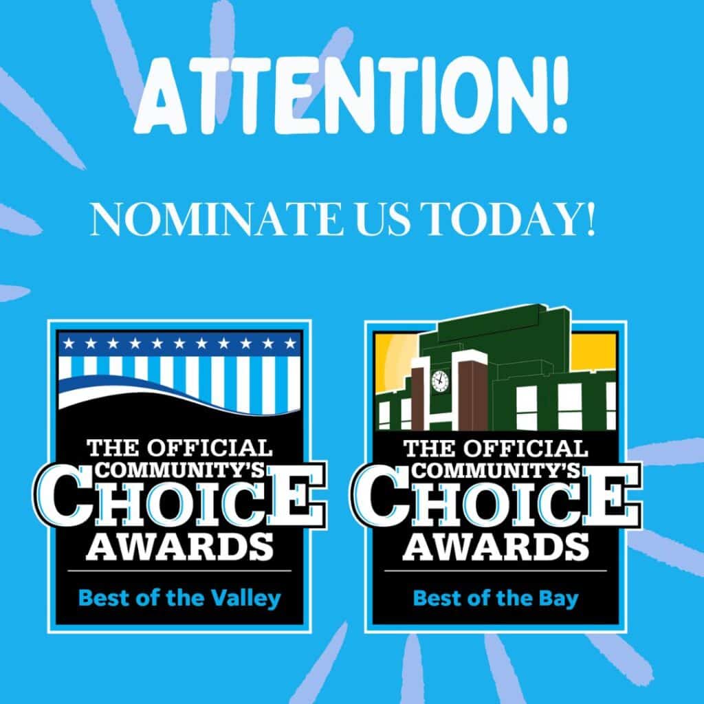 Nominate us for Best of the Bay and Best of the Valley